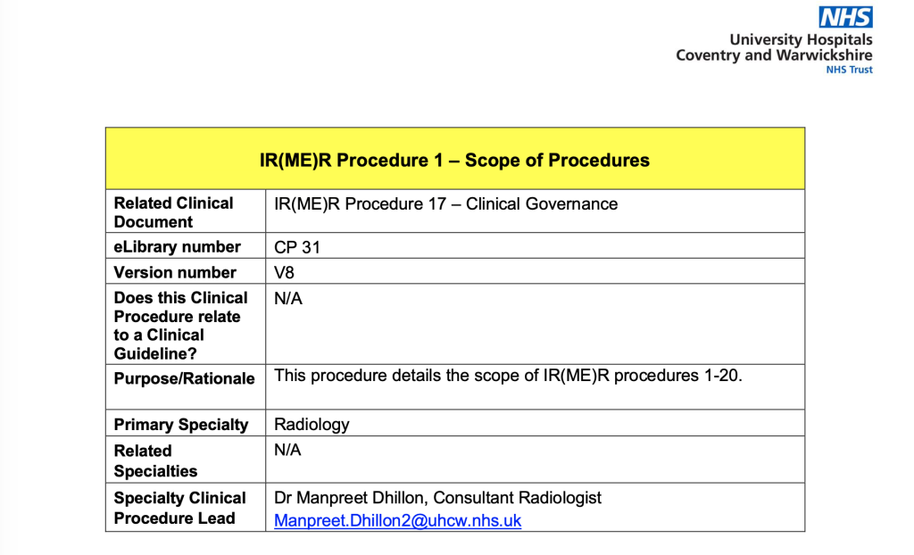 Radiology Referral Guidelines IR(ME)R for GPs (UHCW University Hospital ...